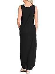 ANRABESS Women's Sleeveless Loose Plain Maxi
