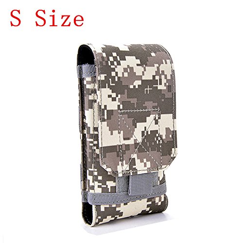 Tactical MOLLE Smartphone Holster, Universal Army Mobile Phone Belt Pouch EDC Security Pack Carry Accessory Kit Blowout Pouch Belt Loops Waist Bag Case For iPhone SE 5S Samsung Galaxy S4 mini