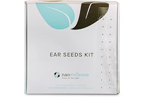 NAOWELLNESS NAO Wellness Stainless Steel Ear Seeds - Auriculotherapy Seeds Self-Care Acupressure Beads with 40+ Solutions – 20 Ear Seeds Acupuncture Kit – Suitable for Adults and Kids of Any Age (Old Packaging)