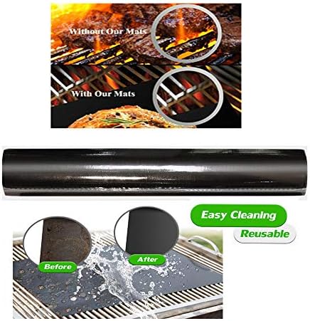 GQC Tapis de Cuisson Barbecue 6 Pièces Feuille Cuisson Barbecue Tapis 40 x 33cm Anti-adhérent et Réutilisable pour Barbecue Électrique Gaz et Charbon (6(40x33) cm) - Cuisine A Vivre GQC Tapis de Cuisson Barbecue 6 Pièces Feuille Cuisson Barbecue Tapis 40 x 33cm Anti-adhérent et Réutilisable pour Barbecue Électrique Gaz et Charbon (6(40x33) cm)