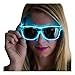 Neon Nightlife Aqua Frame/Slightly Tinted Lens Light Up Glasses