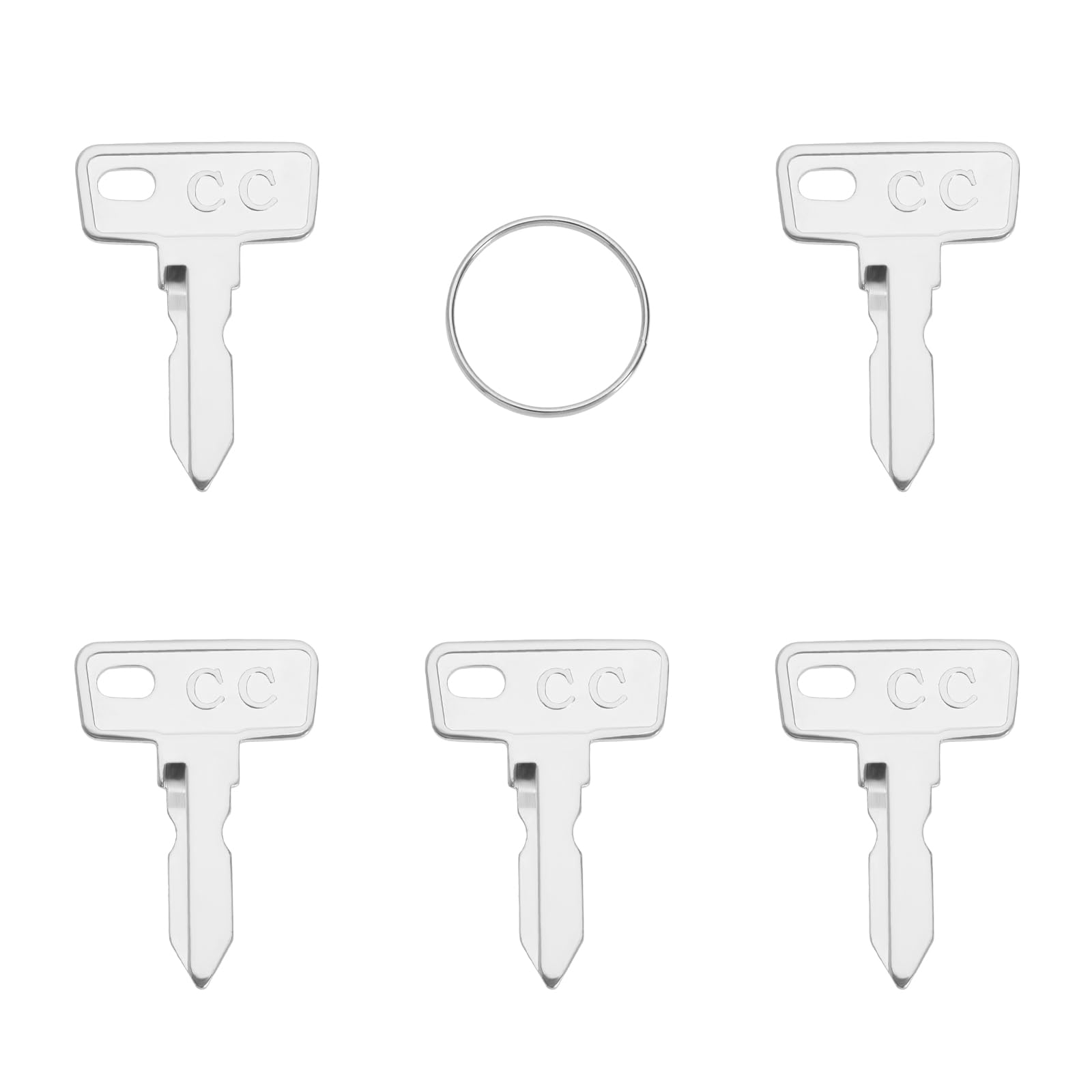 OTOTEC 5PCS Golf Cart Replacement Keys 2.7x3.4cm Compatible with Club Car DS Compatible with Club Car Precedent Electric Golf Cart Metal Key Ignition Key