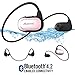 Alpatronix HX250 Waterproof Bluetooth Headset Wireless Sport IPX7 Headphones w/Mic, Built-in Memory (8GB), Sweatproof, Swimming, Running Earbuds Stereo BT 4.2 Earphones for BT Devices (Rose Gold)