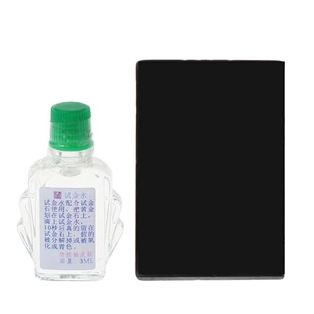 Säure-Test-Set von Lamdoo - Zum Testen von Silber, Platin, Gold, Schmuck-Prüfstein, Werkzeug-Set, C