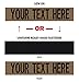 Custom Uniform Name Tape. Coyote Brown, 5 Inch Hook Fastener