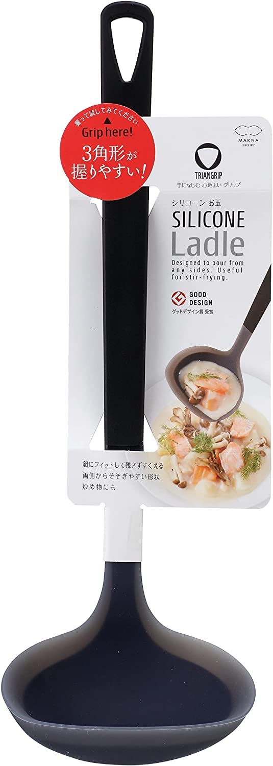 マーナ トライアングリップ シリコーンお玉 ブラック K534BK商品画像