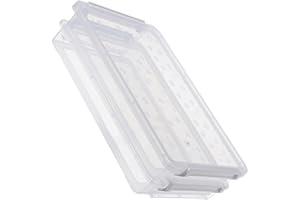 FOMIYES Stackable File Storage Box, 2-Layer Document Organizer Case, 36.5x24.3x9cm Plastic Filing Container