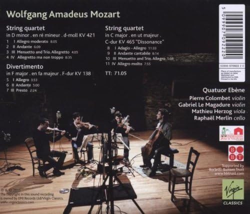 Mozart: String Quartets KV 421 & 465, Divertimento KV 138 - Image 3