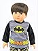American Fashion World Boy's Superhero 3 Pc Pajama Set with Slippers fits 18 inch Doll