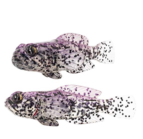 FISHN 5er Set GOBYone 7,6cm 9gr Ultra Realistische Grundel Gummifisch zum Angeln auf Barsch und