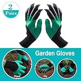 WEBSUN Garden Gloves with Claws on EACH Hand Waterproof Digging Gloves for Gardening
