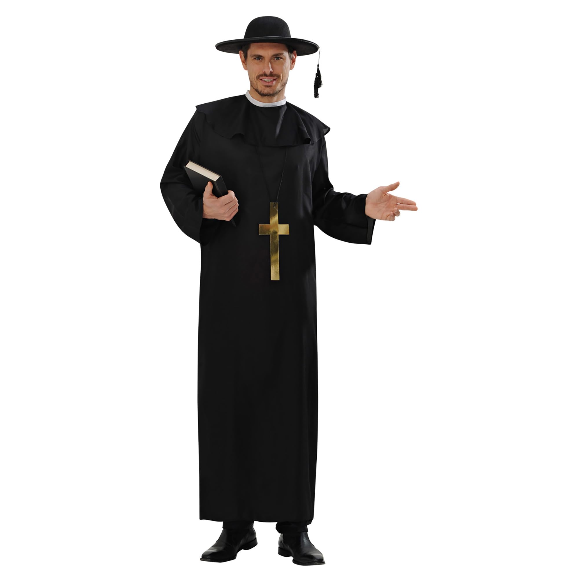 Widmann wdm94872 ? For Adults Priest Costume, Black, M