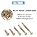 Glarks 250Pcs 5 Size #10 Coarse Thread Phillips Drywall Screws with Bugle Head for Drywall Sheetrock, Ceiling and Wood - Zinc Plated Carbon Steel