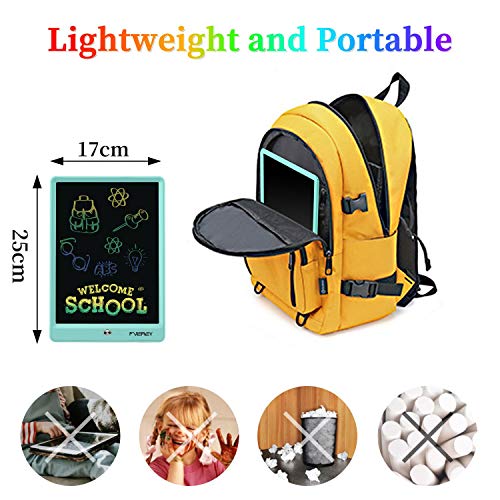 FVEREY LCD Writing Tablet Doodle Board for Kids 10 Inch Colorful Educational Drawing Tablet Erasable Reusable Electronic Writing Pads Toys Gifts for 3 4 5 6 7 Year Old Age Boys Girls(Blue)