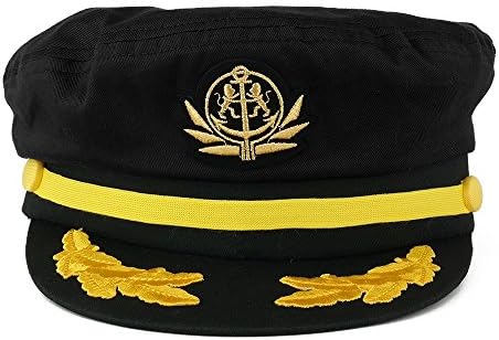 Adjustable Gold Color Embroidery Leafs and Patch flagship Captain Hat