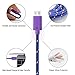 Micro USB Cord 10ft, 3-Pack Boxeroo Premium High Speed Nylon Braided Cable Charging/Sync Data Cable Compatible for Samsung Galaxy, HTC,LG, Nokia, Sony, and Other Tablet Smartphone (Rose,Pink,Purple)