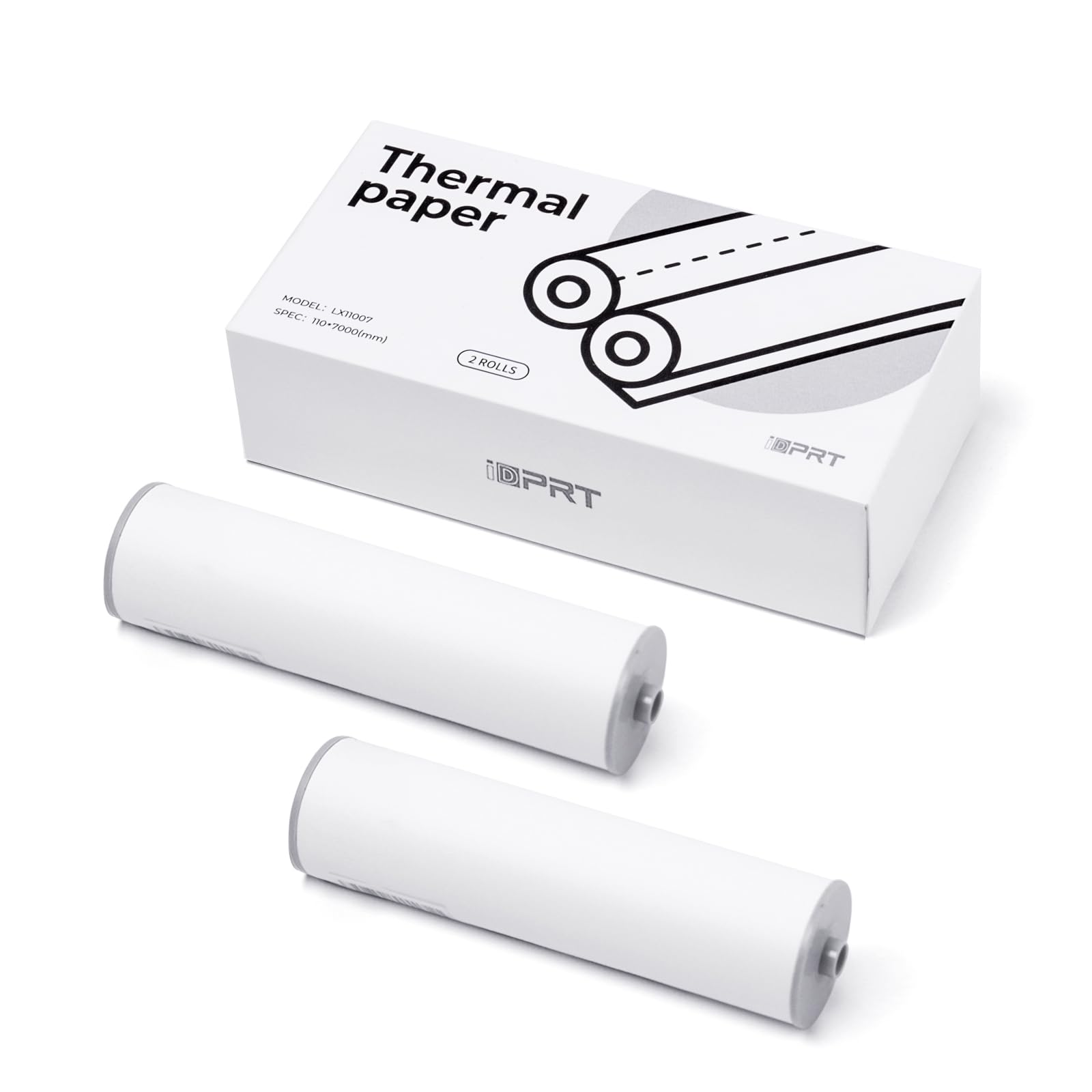 iDPRT A5 Thermal Paper 2 Rolls - 11 x 29.7 cm Thermal Paper, Compatible with MT890/HPRT MT810/M08F/ITP01/ITP04, BPA Free&Support Contract, Picture, File, etc - 110mm