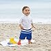 i play. by green sprouts Swim Trunks with Built-in Reusable Swim Diaper | Baby Boy Swimsuit | Lightweight, Patented Design,Royal,3T