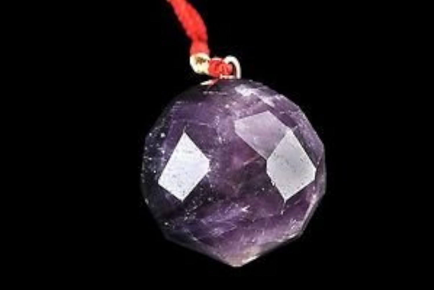 Beautiful Amethyst Gemstone Feng Shui Hanging Ball Pyshic Energy Reiki Dowsing Crystal Healing Wellness Home Office Gift Powerful Meditation Positive Energy Peace Spiritual Wisdom Chakra Balancer