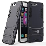 Huawei Honor 9 Case, Huawei Honor 9 Premium Case, CoverON [Shadow Armor Series] Hard Slim Hybrid Kickstand Phone Cover Case for Huawei Honor 9 / Honor 9 Premium - Navy/Black