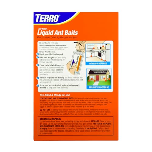 TERRO ANT KILLER BAIT STATIONS T300B – LIQUID BAIT TO ELIMINATE ANTS – BAIT SYSTEM – 12 COUNT STATIONS FOR EFFECTIVE INDOOR ANT CONTROL