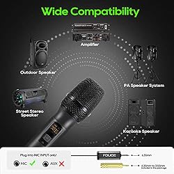 FDUCE Wireless Microphone, Karaoke Mic, UHF