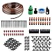 KORAM IR-D 50 Feet Blank Distribution Tubing Hose Plant Watering Irrigation Drip Kit Accessories Include Atomizing Nozzle Mister Dripper, 1/4-Inch