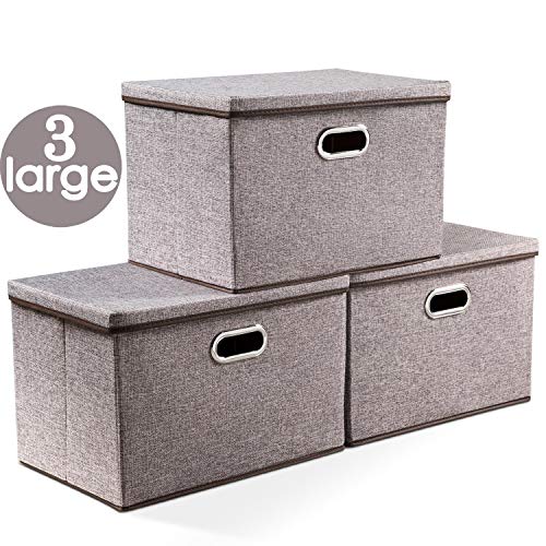 Canvas storage bins with lids Clearance