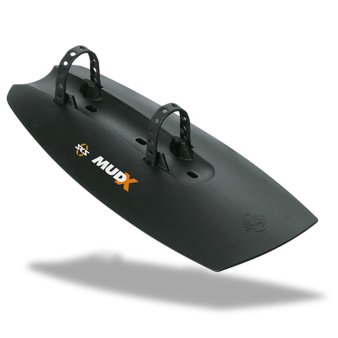 SKS GERMANY MUD-X down tube mudguard for all frames and wheel sizes, bicycle accessories (lightweight dirtboard incl. foam rubber pad, made of high-performance plastic, fits all common frames)