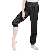 Daydance Teen Girls Women Ballet Ripstop Pants Lightweight Intensity Nylon Perspiration Trousers for Dance