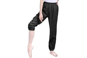 Daydance Teen Girls Women Ballet Ripstop Pants Lightweight Intensity Nylon Perspiration Trousers for Dance