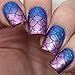 Whats Up Nails - Scales Mermaid Vinyl Stencils for Nail Art Design (2 Sheets, 24 Stencils Total)