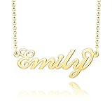 Q&Locket Emily Name Necklace Personalized Stainless