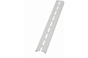 PZRT 1-Pack Aluminum 1.1mm Thickness Slotted DIN Rail,300mm 11.8" Length 35mm Standard Width, for Single Phase Switch Installing Fixed Solid State Relay