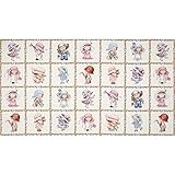 Sunbonnet Emma & Friends 24 In. Panel Allover Cream Fabric By The Yard