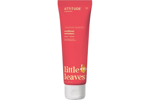 ATTITUDE Kids Conditioner, Gentle Detangling Conditioner, Moisturizing & Softening for Tangles & Knots, Plant-Based, Vegan, M
