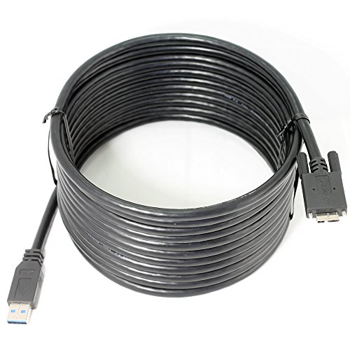 USB 3.0 A/M to Micro B/M with Dual Screw Locking Cable, 5m (15 ft.), SuperSpeed Supported, USB3 Vision Camera Compatible