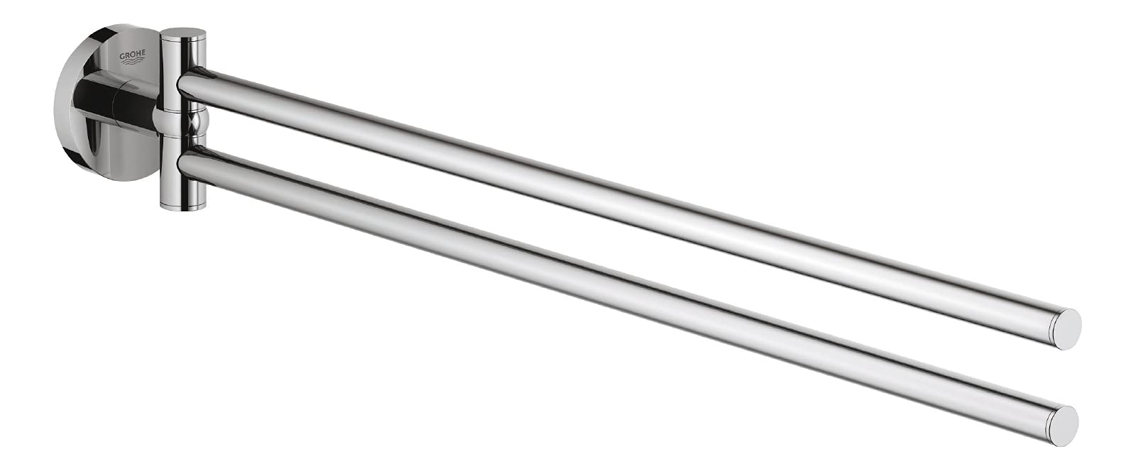 GROHE 40371001 Essentials Double Towel Bar, 449 mm, StarLight Chrome Finish