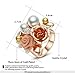 Yoursfs Retro Vintage 18K Rose Gold Plated Double Rose Flower Crystal & Pearl Band Ring