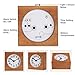 Baban Alarm Clock Square Handmade Creative Classic Small Wooden Mute Lazy Bedside Clock with Night Light Sapele