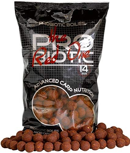 Starbait Probiotic One Fishing Boilies, Red, 14 mm