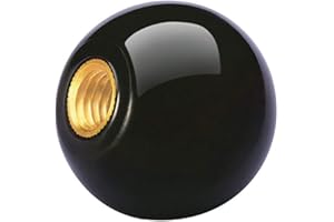 HTONG INDUSTRY Bakelite Ball Knob Ball Handle with M5 M6 M8 M10 M12 M16 Female Thread Brass Insert(M10x40(5pcs))