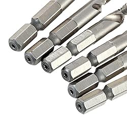 Yakamoz 6PCS Drill Tap Combination Bit Set HSS