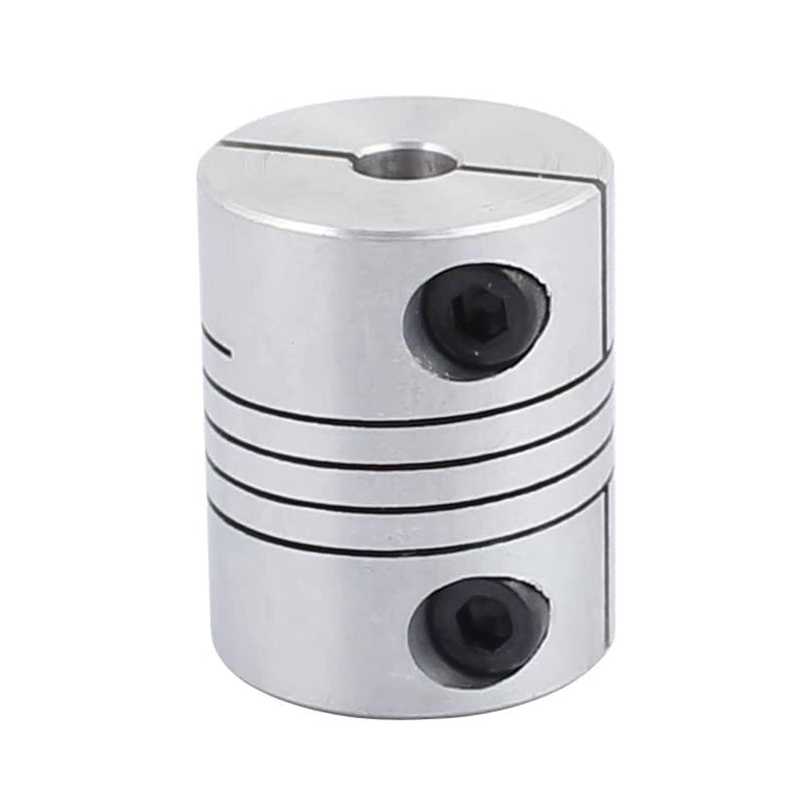 TA-VIGOR Shaft Coupling Flexible Coupler 5mm to 8mm Motor Connector Joint D25mm x L20mm Aluminum Alloy Silver Stepper Motor Coupler Joint Connector