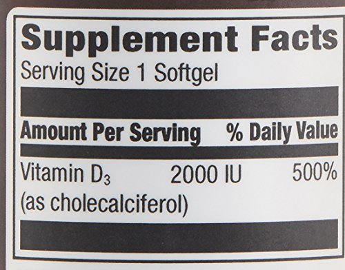 Amazon Elements Vitamin D3, 2000 IU, 180 Softgels, 6 month supply (Packaging may vary) - //medicalbooks.filipinodoctors.org