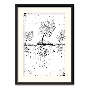 Black Framed Canvas Wall Art Nordic Style Plant Home Artwork Decoration for Living Room, Bedroom - 23x31 inches