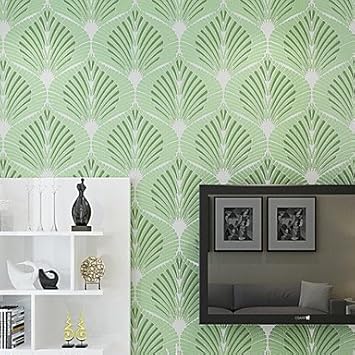 Moderne Tapete Art Deco 3d Tapeten Modern Minimalist Fashion Wandverkleidung Vlies Stoff Wall Art Grun Amazon De Kuche Haushalt