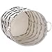 Sea Team Foldable Large Cylindric New French Style Canvas Fabric Storage Bin Storage Basket Organizer, Laundry Hamper for Blouse T-shirt Underwear etc., Color#3