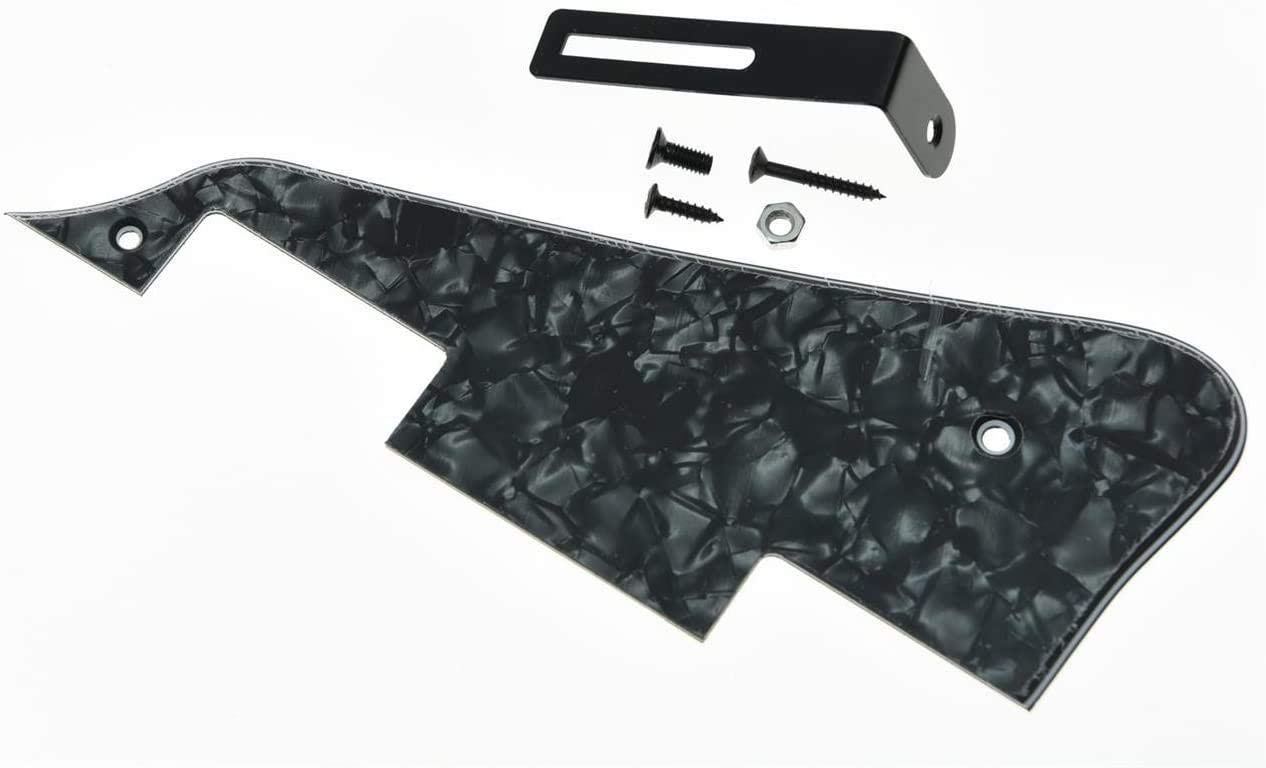 Dopro Black Pearl LP Guitar Pickguard with Black Bracket for Epiphone Les Paul