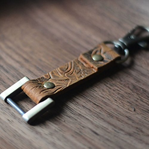 handmade Genuine Detachable Leathe Key Chain with Elegant Valet Key Ring Leather Key Holder for Men and Women - Thumbnail 5